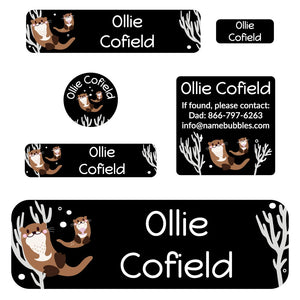 school labels pack otter black