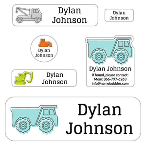 truck school labels pack