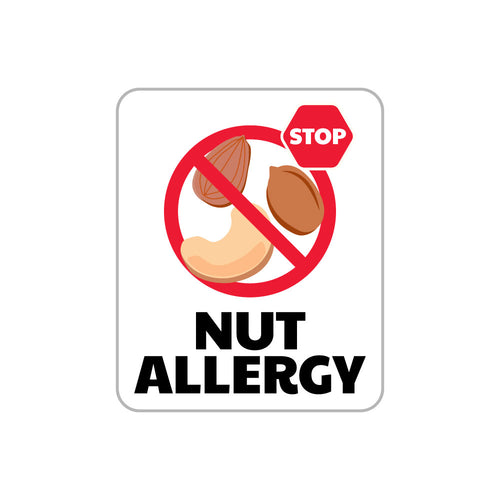Nut Allergy Waterproof Stickers | Name Bubbles
