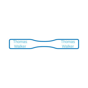 wrap around pacifier name labels in bands blue jay bay