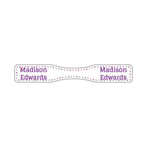 wrap around pacifier name labels in dots alpine glow