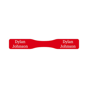 wrap around pacifier name labels in one color candy apple
