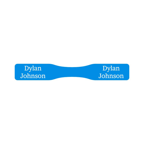 One Color Wrap Around Pacifier Labels | Name Bubbles