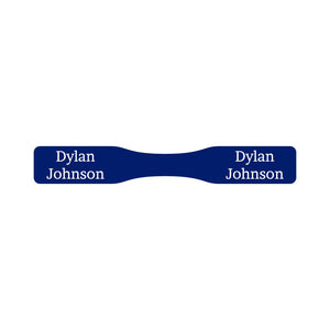 wrap around pacifier name labels in one color indigo