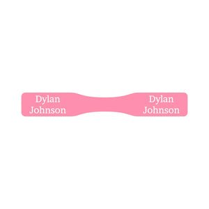 wrap around pacifier name labels in one color pink grapefruit