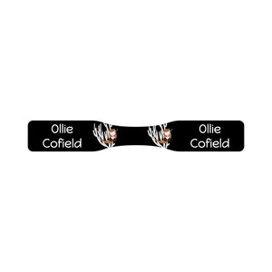 wrap around pacifier name labels in otter black