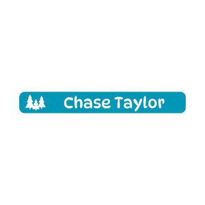 mini pencil labels campsite ocean blue
