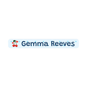 mini pencil name labels for kids in cherries blue