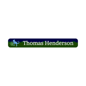 mini pencil labels dinosaurs dark green