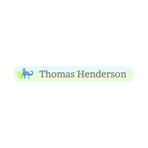 mini pencil labels dinosaurs green