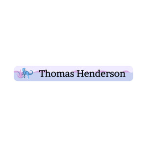 mini pencil labels dinosaurs purple