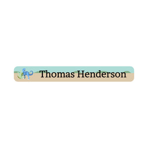 mini pencil labels dinosaurs tan