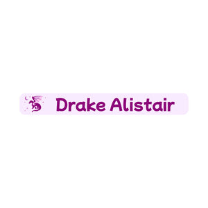 mini pencil labels dragon purple