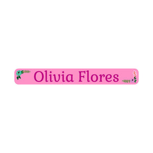mini pencil labels floral pink