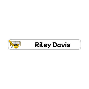 mini pencil labels hockey gold