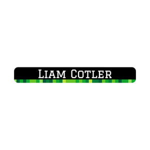 mini pencil labels pixels green