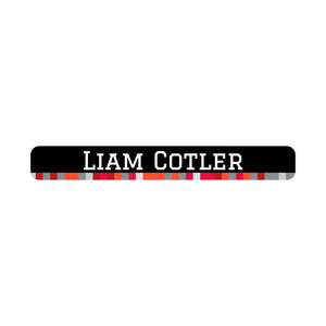 mini pencil labels pixels red gray