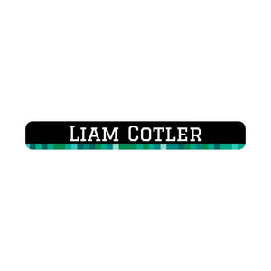 mini pencil labels pixels turquoise