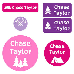 preschool labels pack campsite fairy princess
