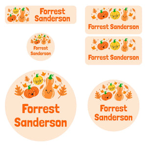 preschool labels pack pumpkin spice