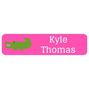 rectangle name labels alligator pink