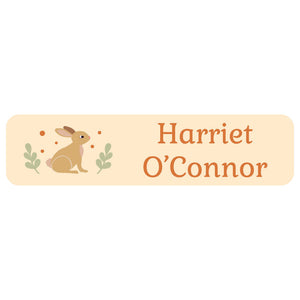 rectangle name labels bunny cream