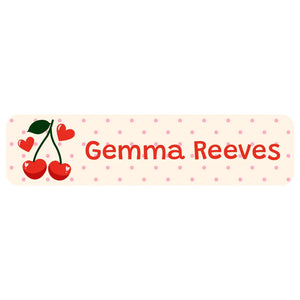 rectangle name labels cherries cream