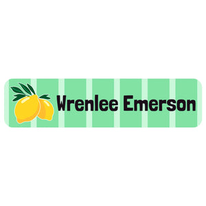 rectangle name labels lemons green