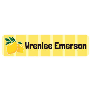 rectangle name labels lemons yellow
