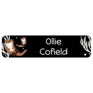 rectangle name labels otter black