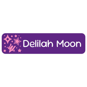 rectangle name labels stars purple pink