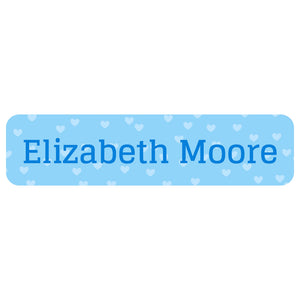 rectangle name labels sweetheart blue