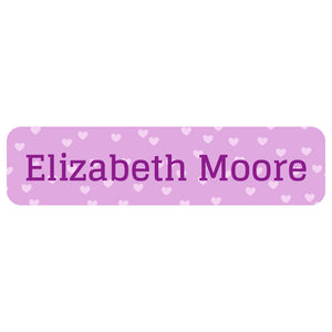 rectangle name labels sweetheart purple