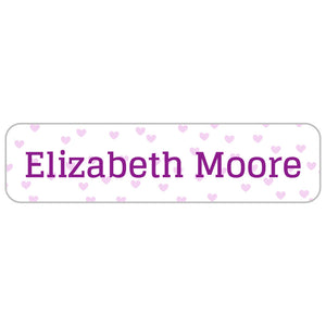 rectangle name labels sweetheart white purple