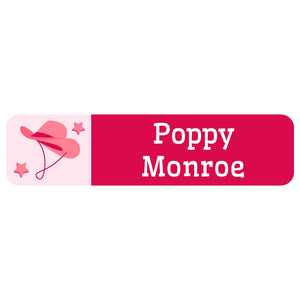 rectangle name labels western pink
