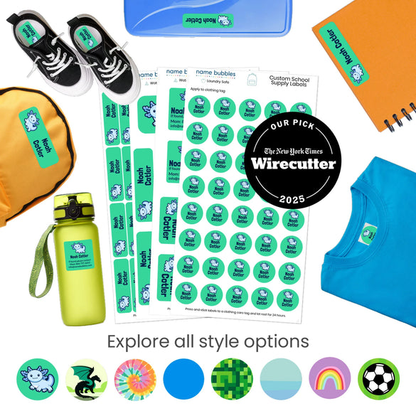 Custom School Supply Labels