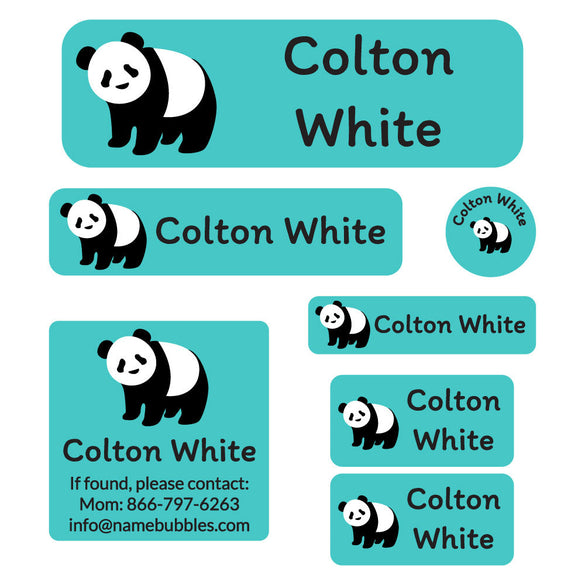 Panda School Labels Pack