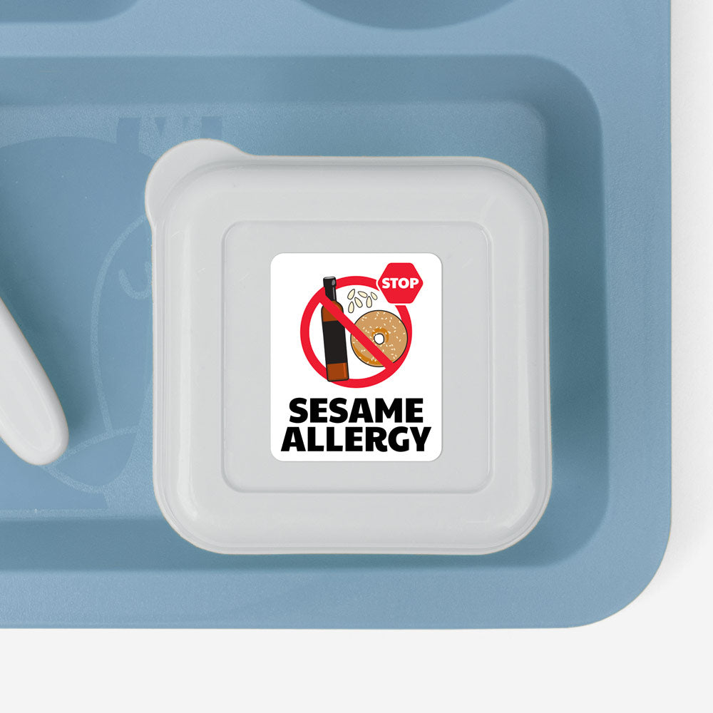 Sesame Allergy Waterproof Stickers | Name Bubbles