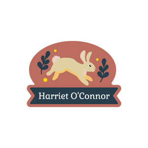 bunny shape name labels bunny terracotta
