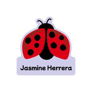 custom shape name labels ladybug periwinkle