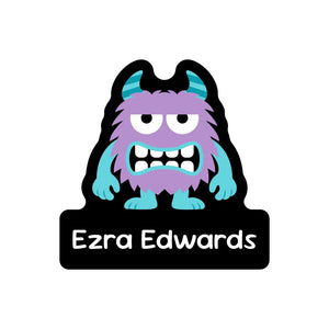 custom shape name labels monsters black