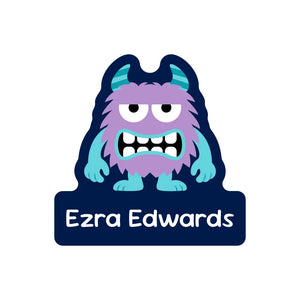 custom shape name labels monsters dark blue