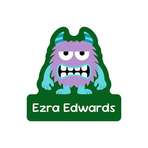 custom shape name labels monsters dark green