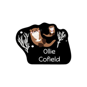 custom shape name labels otter black