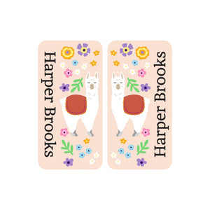 shoe labels for kids llama cream