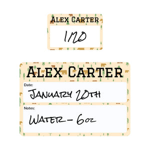 sippy cup write-on labels for kids in bear cream