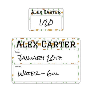 sippy cup write-on labels for kids in bear light gray