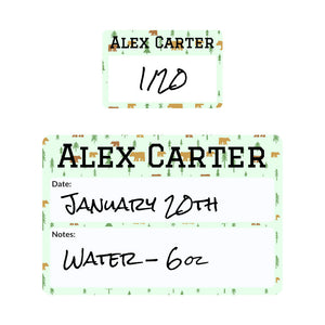 sippy cup write-on labels for kids in bear light green