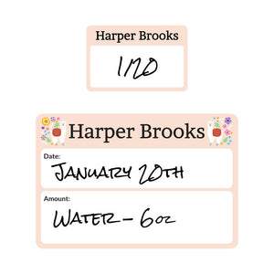 sippy cup write on labels for kids llama cream