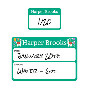 sippy cup write on labels for kids llama green